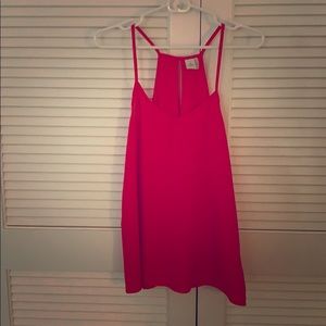 Sleeveless coral blouse
